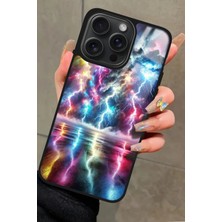 Snacase  Apple iPhone 15 Pro Max Uyumlu Renkli Şimşek Tasarımlı Parlak Silikon Kılıf