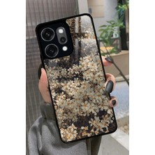 Snacase Oppo Reno 14 Pro Uyumlu Beyaz Çiçek Tasarımlı Parlak Silikon Kılıf