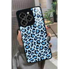 Snacase Reeder S919 Uyumlu Mavi Leopar Tasarımlı Parlak Silikon Kılıf