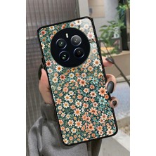 Snacase Realme 12 Uyumlu Karışık Çiçek Tasarımlı Parlak Silikon Kılıf