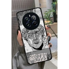 Snacase Realme 12 Uyumlu Tablo Tasarımlı Parlak Silikon Kılıf