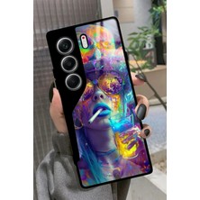 Snacase Tecno Camon 40 Uyumlu Van Gogh Mavi Ağaç Tablo Tasarımlı Parlak Silikon Kılıf