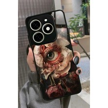 Snacase Tecno Spark 20 - 20C Uyumlu Soyut Sanat Tasarımlı Parlak Silikon Kılıf