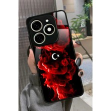 Snacase  Infınıx Smart 8 Pro Uyumlu Türk Bayrağı Tasarımlı Glossy Silikon Kılıf