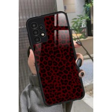 Snacase  Samsung Galaxy A13 Uyumlu Bordo Leopar Tasarımlı Parlak Silikon Kılıf