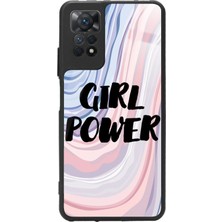 Snacase  Xiaomi Redmi Note 11 Pro Uyumlu Girl Power Tasarımlı Parlak Silikon Kılıf