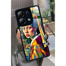 Snacase  Xiaomi Redmi Note 13 Pro 4g Uyumlu Inci Küpeli Kız Tablo Tasarımlı Parlak Silikon Kılıf