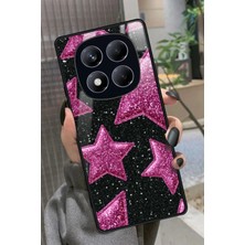 Snacase  Xiaomi Redmi Note 14 Pro 4g Uyumlu Pembe Yıldız Tasarımlı Glossy Silikon Kılıf