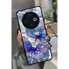 Snacase Tecno Spark 30C Uyumlu Pembe Çiçek Tasarımlı Parlak Silikon Kılıf