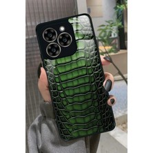 Snacase Reeder S919 Uyumlu Yeşil Yılan Derisi Tasarımlı Parlak Silikon Kılıf