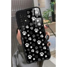 Snacase  Samsung Galaxy A13 Uyumlu Siyah-Beyaz Kedi Patisi Tasarımlı Parlak Silikon Kılıf