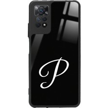 Snacase  Xiaomi Redmi Note 11 Pro Uyumlu P Harfi Yazılı Parlak Silikon Kılıf