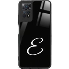 Snacase  Xiaomi Redmi Note 11 Pro Uyumlu E Harfi Yazılı Parlak Silikon Kılıf