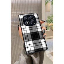 Snacase  Xiaomi Redmi Note 14 Pro 4g Uyumlu Siyah-Beyaz Kare Tasarımlı Parlak Silikon Kılıf
