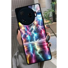 Snacase Tecno Camon 30 Pro Uyumlu Siyah Yılan Derisi Tasarımlı Parlak Silikon Kılıf