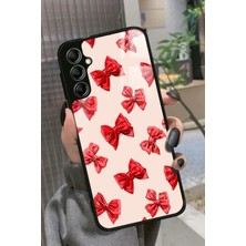 Snacase  Samsung Galaxy A14 Uyumlu Kırmızı Kurdele Tasarımlı Parlak Silikon Kılıf