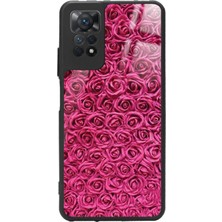 Snacase  Xiaomi Redmi Note 11 Pro Uyumlu Pembe Gül Tasarımlı Parlak Silikon Kılıf