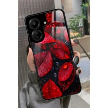 Snacase  Xiaomi Redmi 13C Uyumlu Kırmızı Yaprak Tasarımlı Parlak Silikon Kılıf