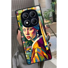 Snacase  Xiaomi Redmi Note 14 Pro 4g Uyumlu Inci Küpeli Kız Tablo Tasarımlı Parlak Silikon Kılıf