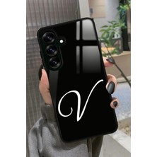 Snacase  Samsung Galaxy A16 Uyumlu V Harfi Yazılı Parlak Silikon Kılıf