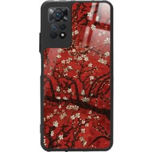 Snacase  Xiaomi Redmi Note 11 Pro Uyumlu Van Gogh Kırmızı Ağaç Tablo Tasarımlı Parlak Silikon Kılıf