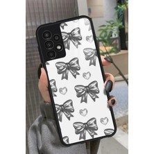 Snacase  Samsung Galaxy A23 Uyumlu Gri Kurdele Tasarımlı Parlak Silikon Kılıf
