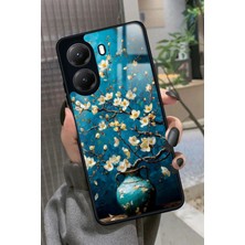 Snacase Xiaomi Poco X7 Pro Uyumlu Van Gogh Mavi Ağaç Tablo Tasarımlı Parlak Silikon Kılıf