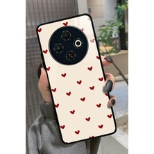 Snacase Tecno Spark 30C Uyumlu Kırmızı Kelebek Tasarımlı Glossy Silikon Kılıf