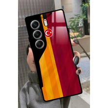 Snacase Tecno Camon 40 Uyumlu Kahverengi Kurdele Tasarımlı Parlak Silikon Kılıf