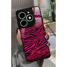 Snacase Tecno Spark 20 - 20C Uyumlu Siyah Karışık Tasarımlı Glossy Silikon Kılıf