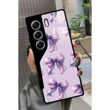 Snacase Tecno Camon 40 Uyumlu Pembe Çiçek Tasarımlı Parlak Silikon Kılıf