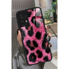 Snacase  Samsung Galaxy A13 Uyumlu Pembe Leopar Tasarımlı Parlak Silikon Kılıf