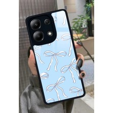Snacase  Xiaomi Redmi Note 13 Pro 4g Uyumlu Beyaz Kurdele Tasarımlı Parlak Silikon Kılıf