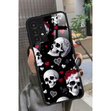 Snacase  Samsung Galaxy A23 Uyumlu Kurukafa Tasarımlı Parlak Silikon Kılıf