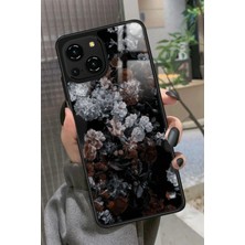 Snacase Reeder S23 Pro Max Uyumlu Beyaz Çiçek Tasarımlı Parlak Silikon Kılıf