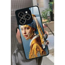 Snacase Reeder S919 Uyumlu Inci Küpeli Kız Tablo Tasarımlı Parlak Silikon Kılıf
