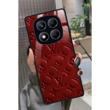 Snacase  Xiaomi Redmi Note 14 Pro 4g Uyumlu Bordo Marka Tasarımlı Glossy Silikon Kılıf