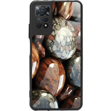 Snacase  Xiaomi Redmi Note 11 Pro Uyumlu Kahverengi Taş Tasarımlı Parlak Silikon Kılıf