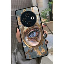 Snacase Tecno Spark 30C Uyumlu Van Gogh Kırmızı Ağaç Tablo Tasarımlı Parlak Silikon Kılıf