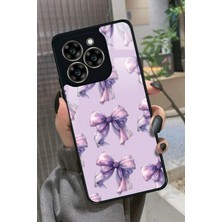 Snacase Reeder S919 Uyumlu Mor Kurdele Tasarımlı Parlak Silikon Kılıf