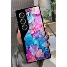 Snacase Tecno Camon 40 Uyumlu Renkli Taş Tasarımlı Parlak Silikon Kılıf