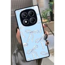 Snacase  Xiaomi Redmi Note 14 Pro 4g Uyumlu Beyaz Kurdele Tasarımlı Glossy Silikon Kılıf
