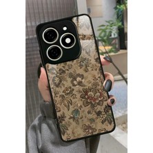 Snacase Tecno Spark 20 - 20C Uyumlu Siyah Yılan Derisi Tasarımlı Parlak Silikon Kılıf