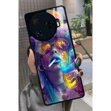 Snacase Tecno Camon 30 Pro Uyumlu Van Gogh Kırmızı Ağaç Tablo Tasarımlı Parlak Silikon Kılıf
