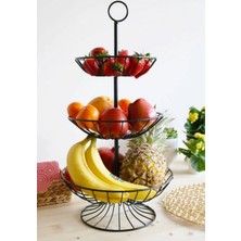 Feyza Design Üç Katlı Renkli Frezya Meyvelik, Şık ve Pratik Saklama Çözümü