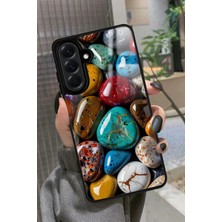 Snacase  Samsung Galaxy A36 Uyumlu Renkli Taş Tasarımlı Parlak Silikon Kılıf