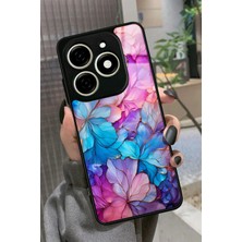 Snacase Tecno Spark 20 - 20C Uyumlu Renkli Taş Tasarımlı Parlak Silikon Kılıf