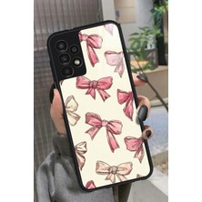 Snacase  Samsung Galaxy A13 Uyumlu Pembe Kurdele Tasarımlı Parlak Silikon Kılıf