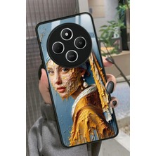 Snacase  Xiaomi Redmi 14C Uyumlu Inci Küpeli Kız Tablo Tasarımlı Parlak Silikon Kılıf