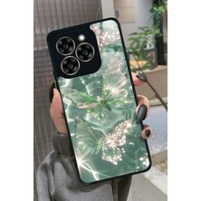 Snacase Reeder S919 Uyumlu Yeşil Kelebek Tasarımlı Parlak Silikon Kılıf